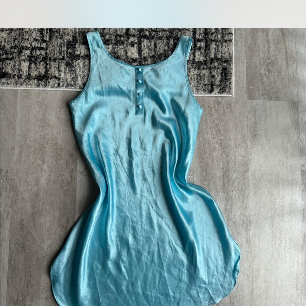 Elegant Blue Slip Dress